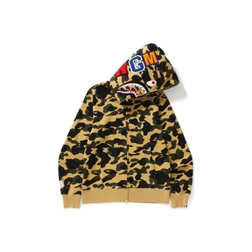 A BATHING APE Sweatshirt Unisex Yellow Camouflage