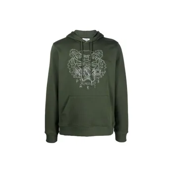 KENZO Tiger Embroidered Drawstring Hoodie