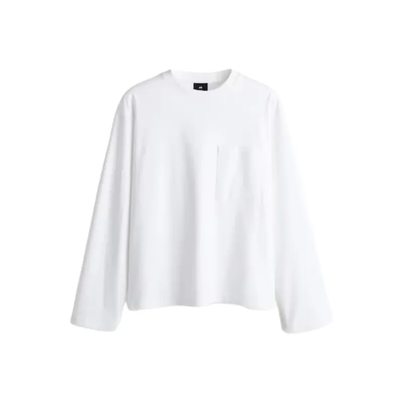 H&M T Shirts Men White-0