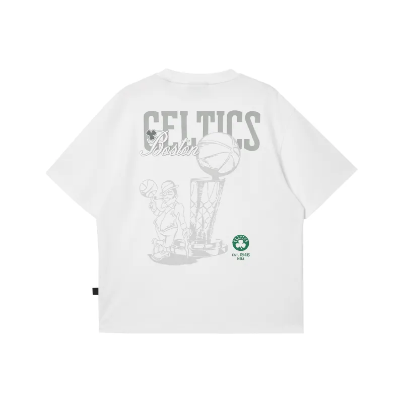 JACK JONES· JACK&JONESxNBA T Shirt Men's A06 Raw White-1