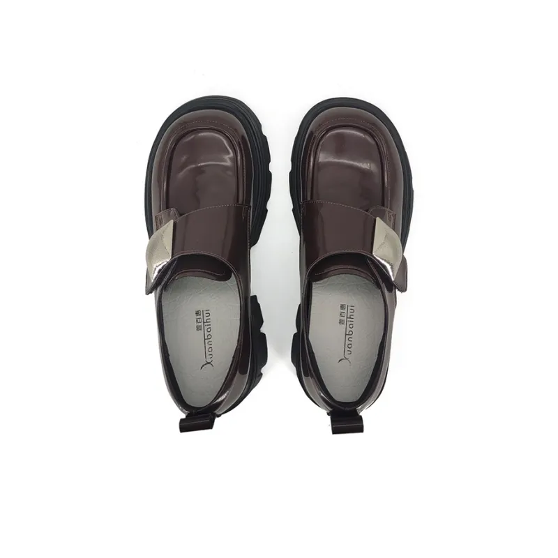 Xuanbaihui Loafers Women's Brown-8