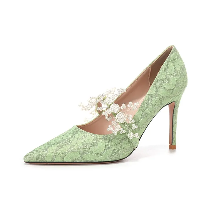 XIMO BULL High Heels Women's Green-9