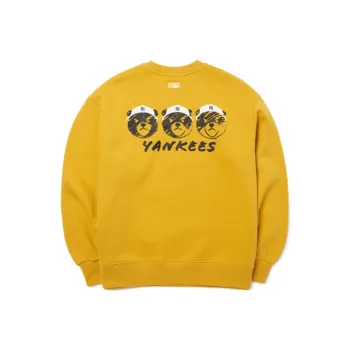 MLB Frown Bear Series Sweatshirts Unisex Yellow
