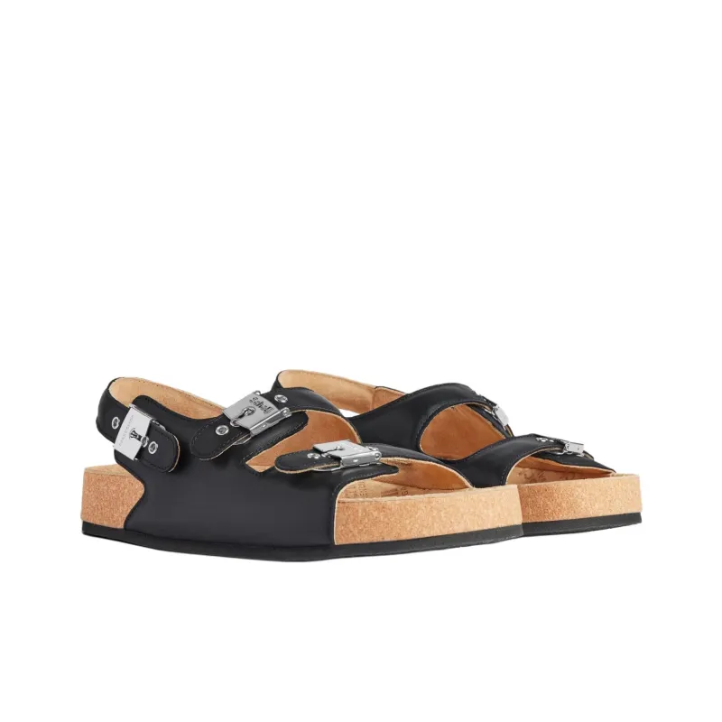 Scholl x Balenciaga FW25 One Strap Sandals Men's Black-2