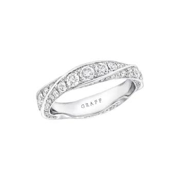 Graff 18K White Gold Rings Unisex White