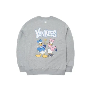 Disney X MLB X Disney Collaboration Sweatshirts Unisex Gray