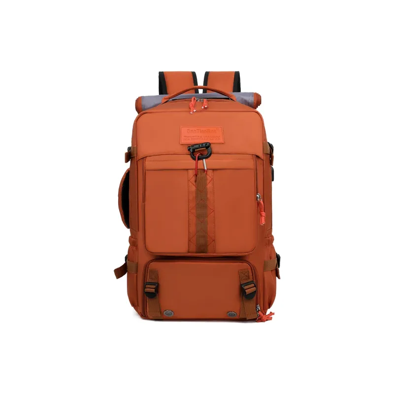 Deli Bear Oxford Backpack Unisex Black/Orange/Army Green/Gray/Peacock Blue/Purple-2