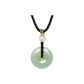 Jade Clasp Auspicious Pendant (Black Cord)