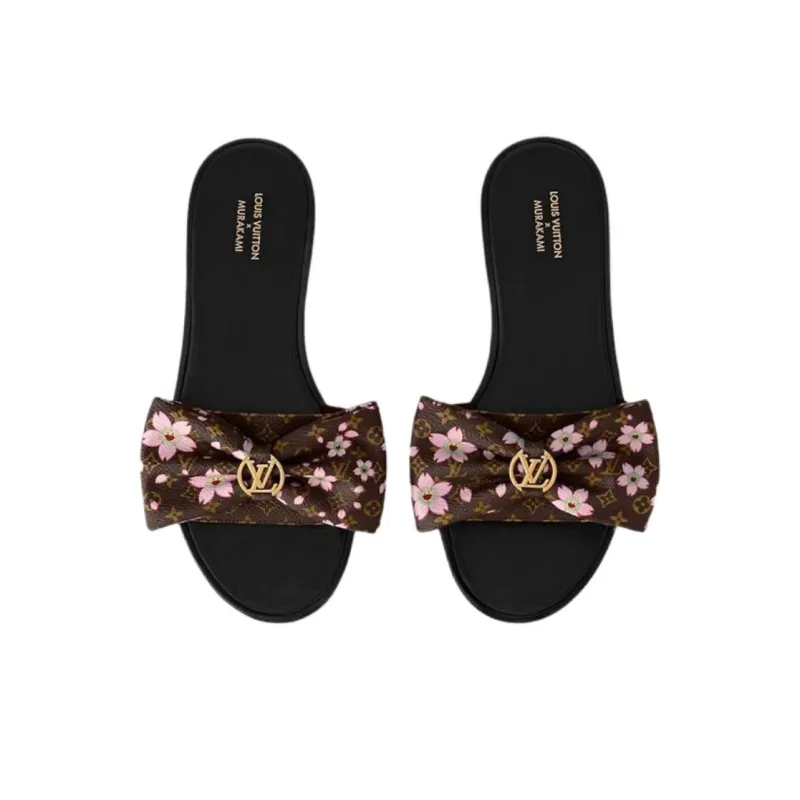 Takashi Murakami x LOUIS VUITTON Lily Slide Slippers Women's Brown-3