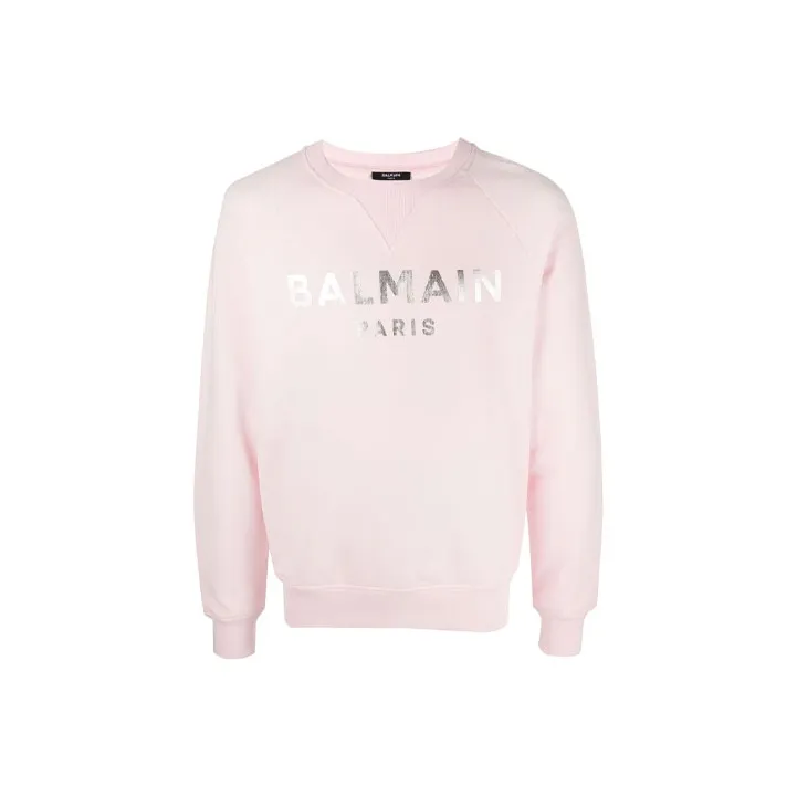 BALMAIN Paris Logo-print Cotton Sweatshirt-0
