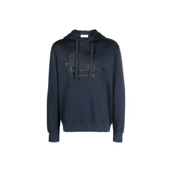 ETRO Logo embroidered Cotton Hoodie