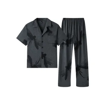Gongdie Pajama Set Men's Dark Gray