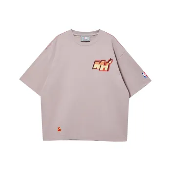 JACK JONES· JACK&JONESxNBA Spring Summer T Shirt Men's C15 Gray Pink