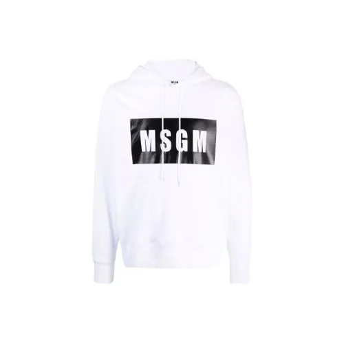 MSGM Logo Printed Drawstring Hoodie