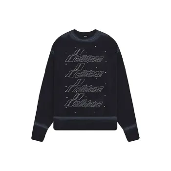 WE11DONE Sweatshirt Unisex Black Gray Color