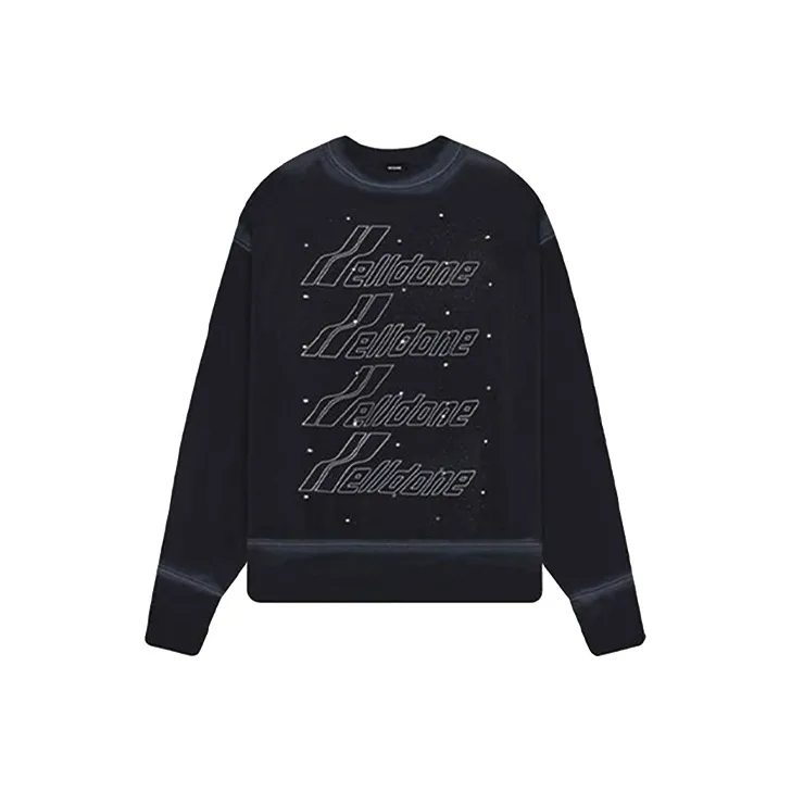 WE11DONE Sweatshirt Unisex Black Gray Color-0