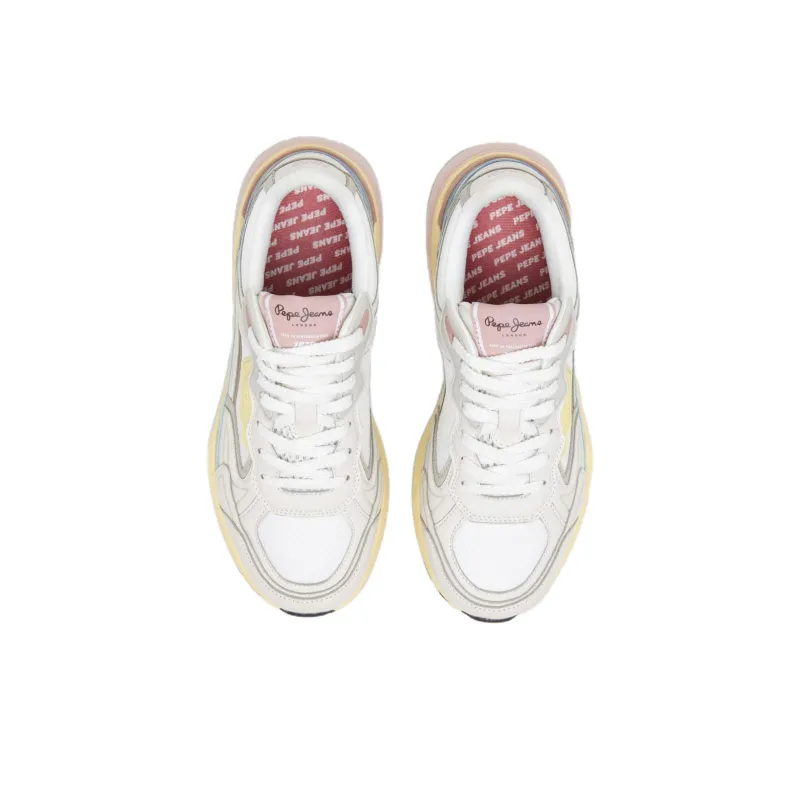 Pepe Jeans Combined Slip Resistant Low Top Casual Shoes Women's White-1