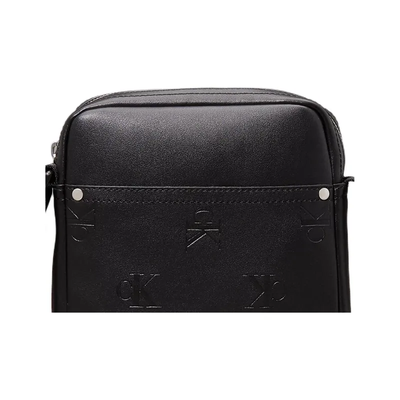 CALVIN KLEIN Artificial Leather Crossbody Bag, Shoulder Bag Men's Black-4