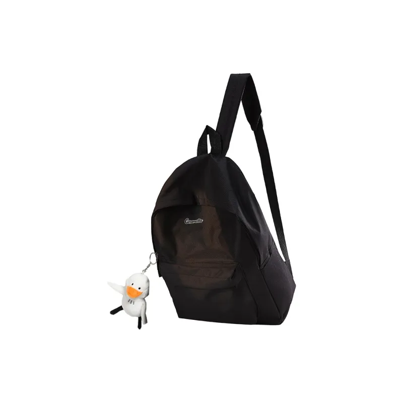 Caramella Nylon Backpack Unisex Black/White/Burgundy-15