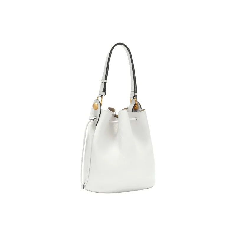 Furla Calfskin Bucket Bag, Handbag, Shoulder Bag Trumpets Women's White-1