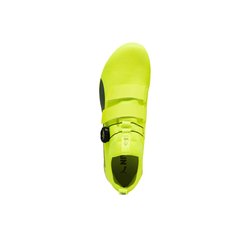 PUMA PWRSPIN Breathable Low Top Cycling Shoes Unisex Yellow-3