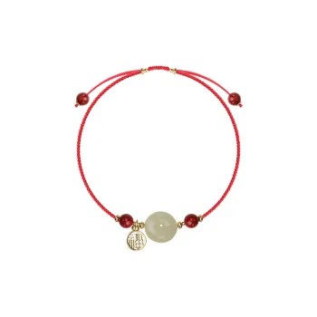 Phoenix Nirvana Anklets Pale Greenish White Jade Women's
