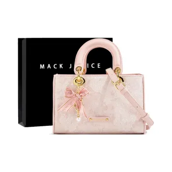 MACKJANICE Polyurethane Handbag Women's Embroidery Powder