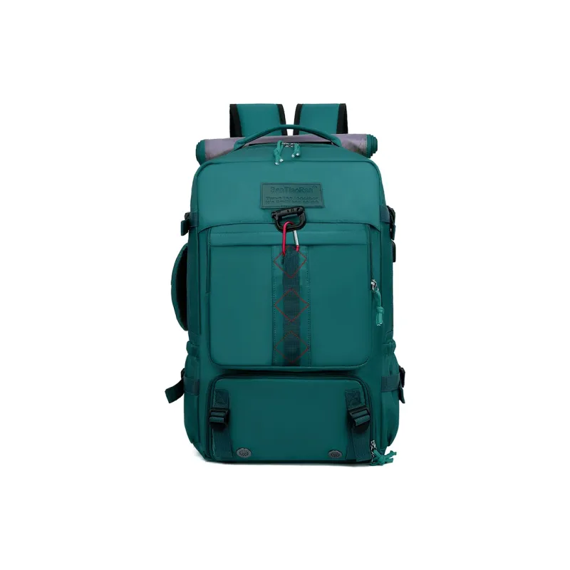 Deli Bear Oxford Backpack Unisex Black/Orange/Army Green/Gray/Peacock Blue/Purple-7