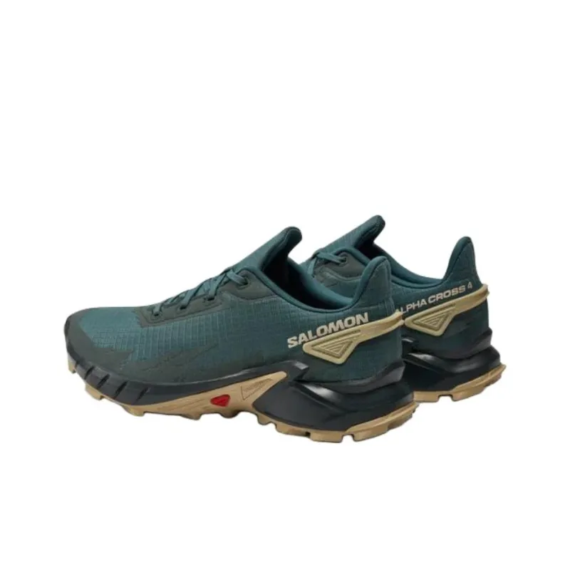 SALOMON Alphacross 4 Anti Slip Wear Resistant Low Top Casual Running Shoes Men's Blue-3