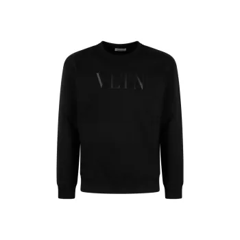 Valentino Vltn Logo Printed Crewneck Sweatshirt