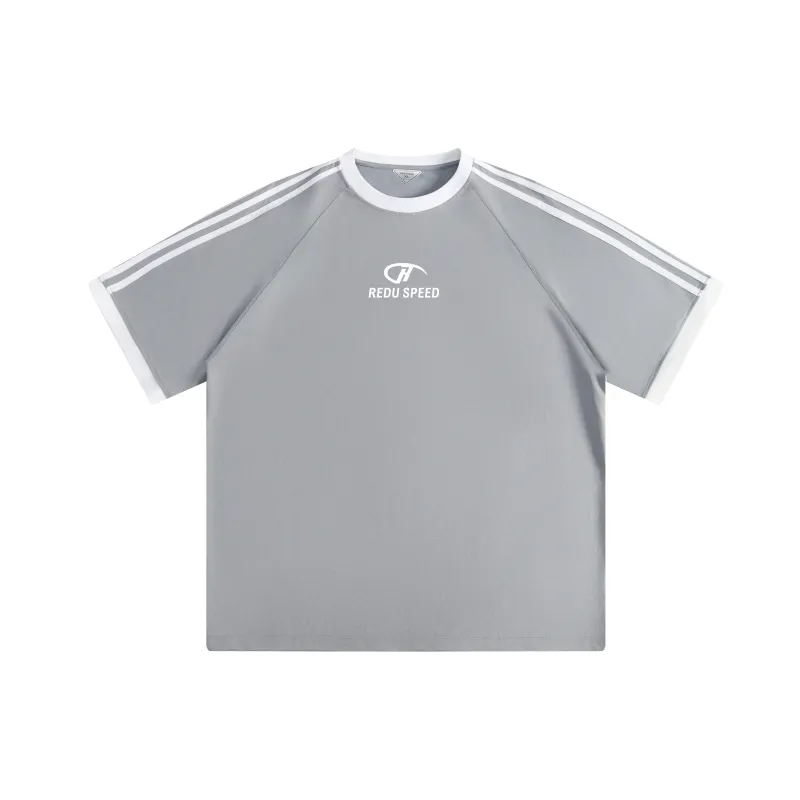 REDU T-Shirt Unisex White & Black Stripes-12