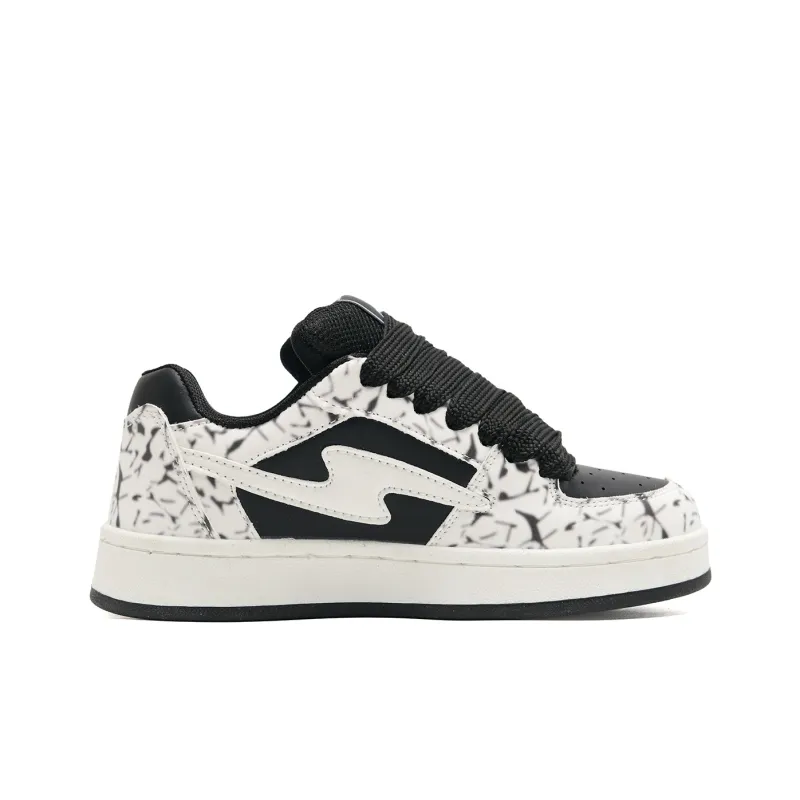 Circle Small Coverage Slip Resistant, Abrasion Resistant, Height Increasing Low Top Skateboard Shoes Unisex-3