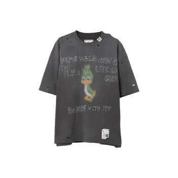 Maison Mihara Yasuhiro Leon print Distressed T shirt