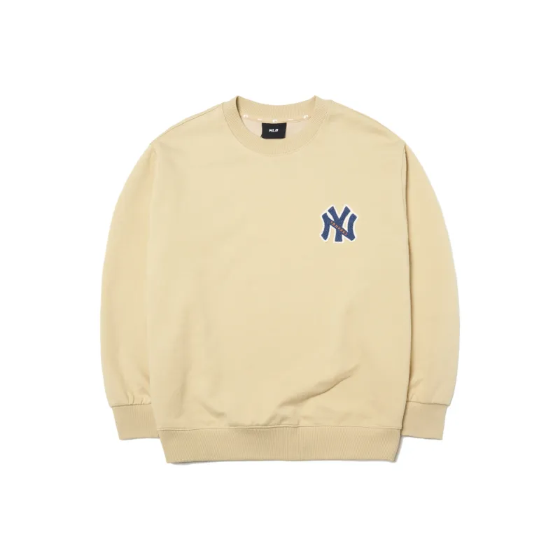 MLB New York Yankees Sweatshirts Unisex Beige Yellow-0