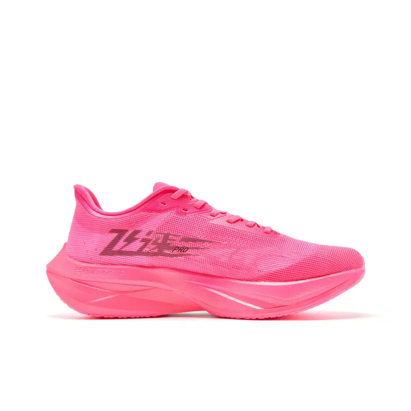 QIAODAN Swift 3PRO Cushioned Slip Resistant Abrasion Resistant Low Top Casual Running Shoes Men's Neon Pink Black-1