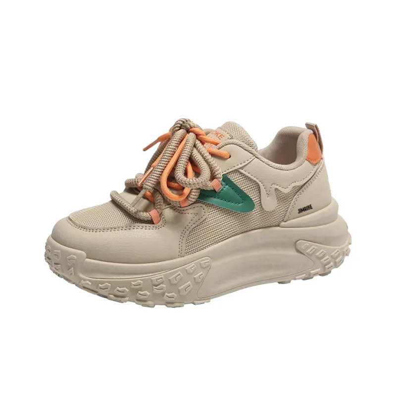 King Jinmai Slip Resistant Breathable Low Top Chunky Sneakers Women's-0