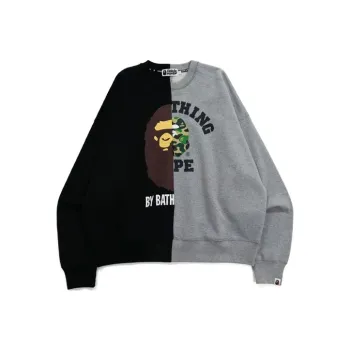 A BATHING APE College & By Bathing Loose Fit Crewneck
