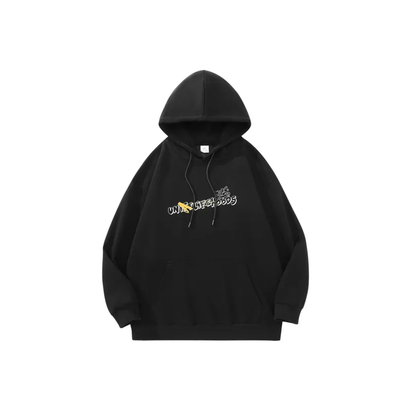 Unite Life HOODS Sweatshirt Unisex Black-0