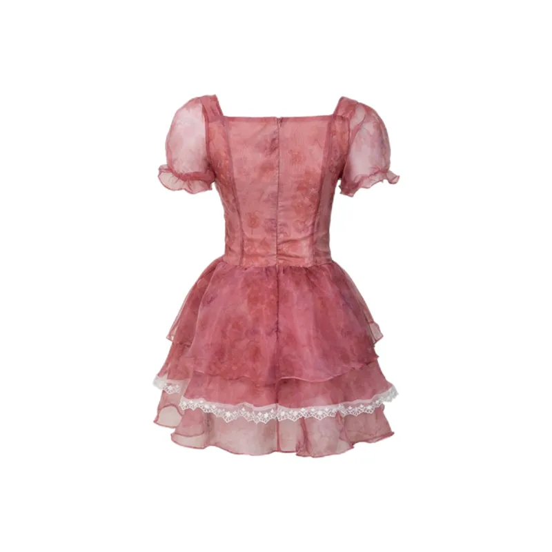 PAIN OR PLEASURE Short Sleeved Dresses Women's Pink-1