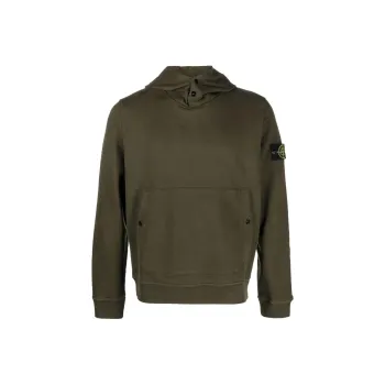 STONE ISLAND Logo Patch Long Sleeved Hoodie