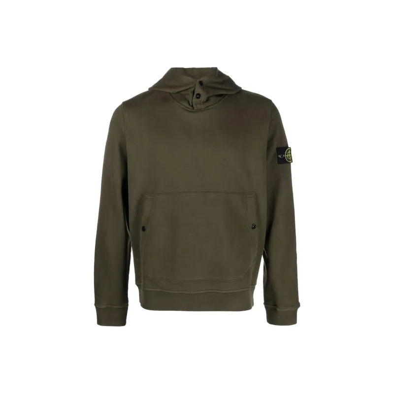 STONE ISLAND Logo Patch Long Sleeved Hoodie-0
