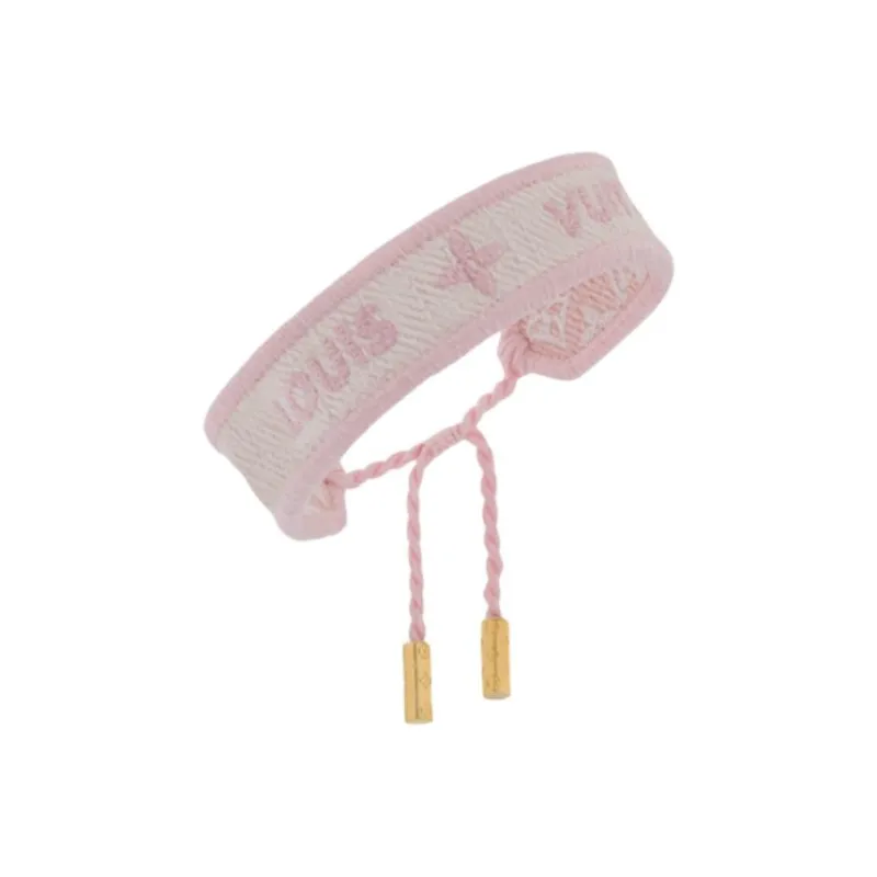LOUIS VUITTON Denim Fabric Bangles Women's Pink-1