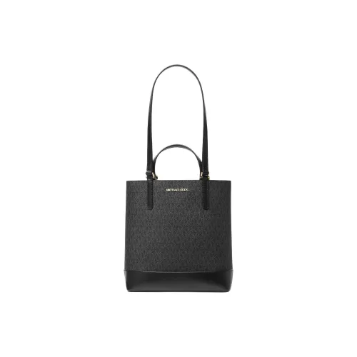 MICHAEL KORS Kelli Coated Canvas Tote Bag, Shopping Bag, Shoulder Bag, Handbag Trumpets Women's Black