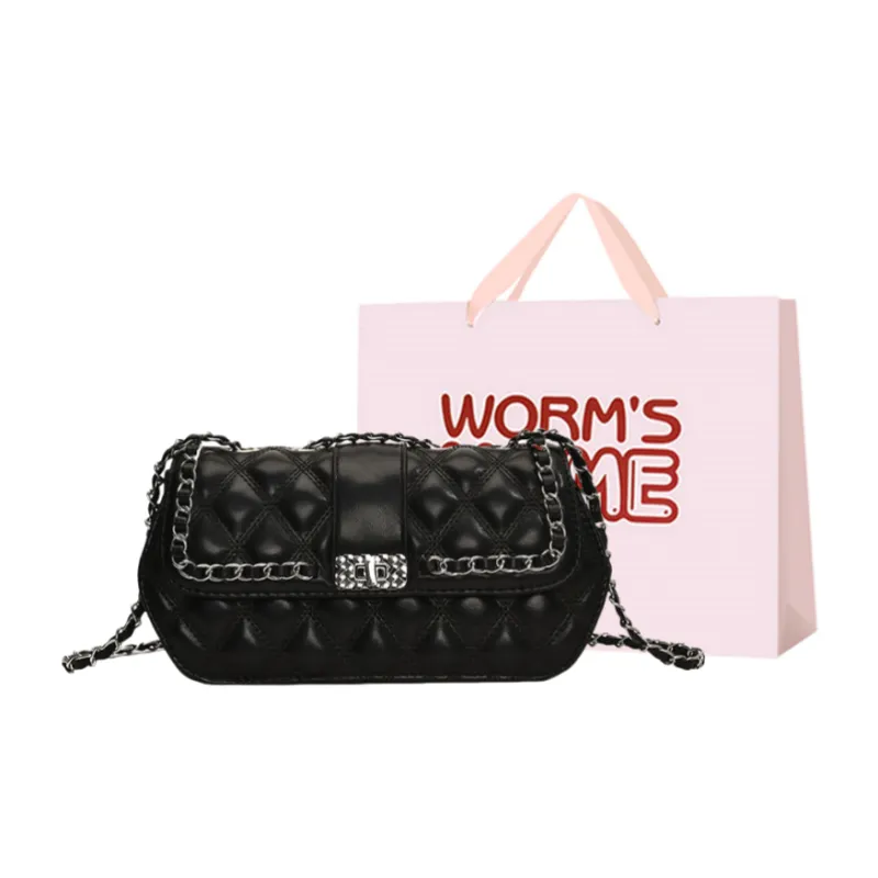 Worm's Home PU Shoulder Bag Regular Women's Ecru/Silver Black/Coffee-8