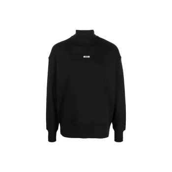 MSGM Logo Printed High Neck Sweatshirt