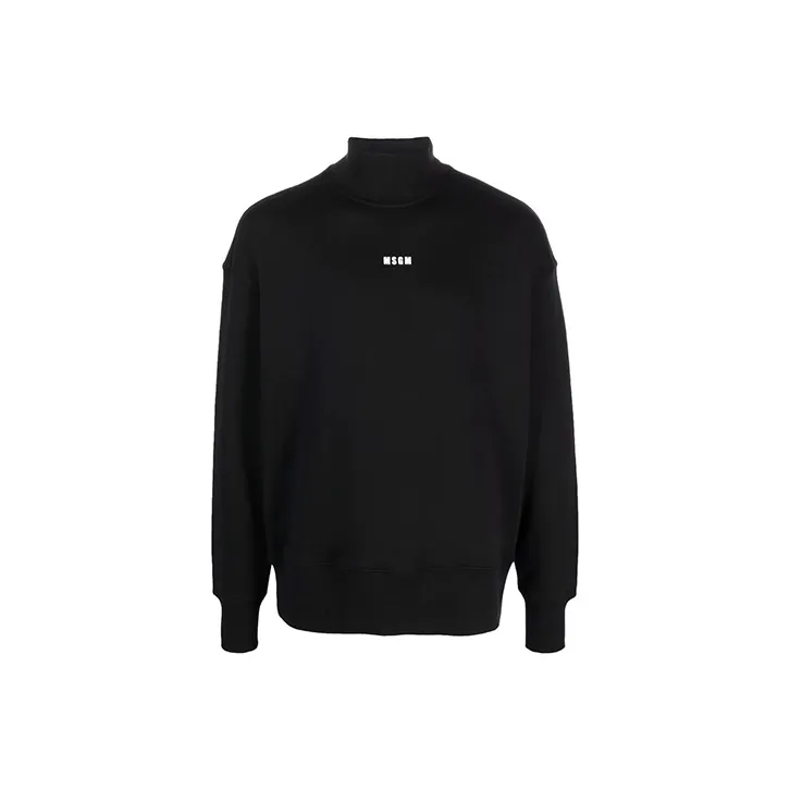 MSGM Logo Printed High Neck Sweatshirt-0