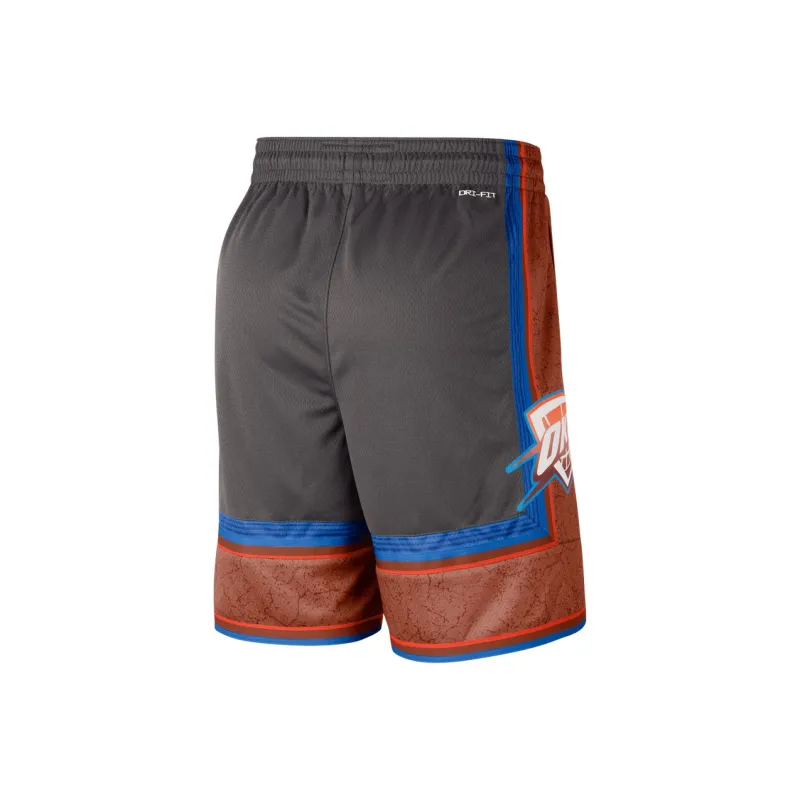 Nike x NBA Oklahoma Thunder Team Basketball Shorts Men's Black-1