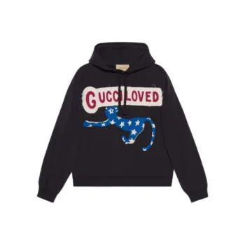 GUCCI Logo patch Cotton Hoodie