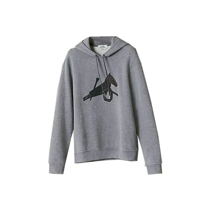 HERMES Sweatshirts Men Gray-0