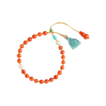 Clear Snow Southern Red Agate Bracelets Unisex